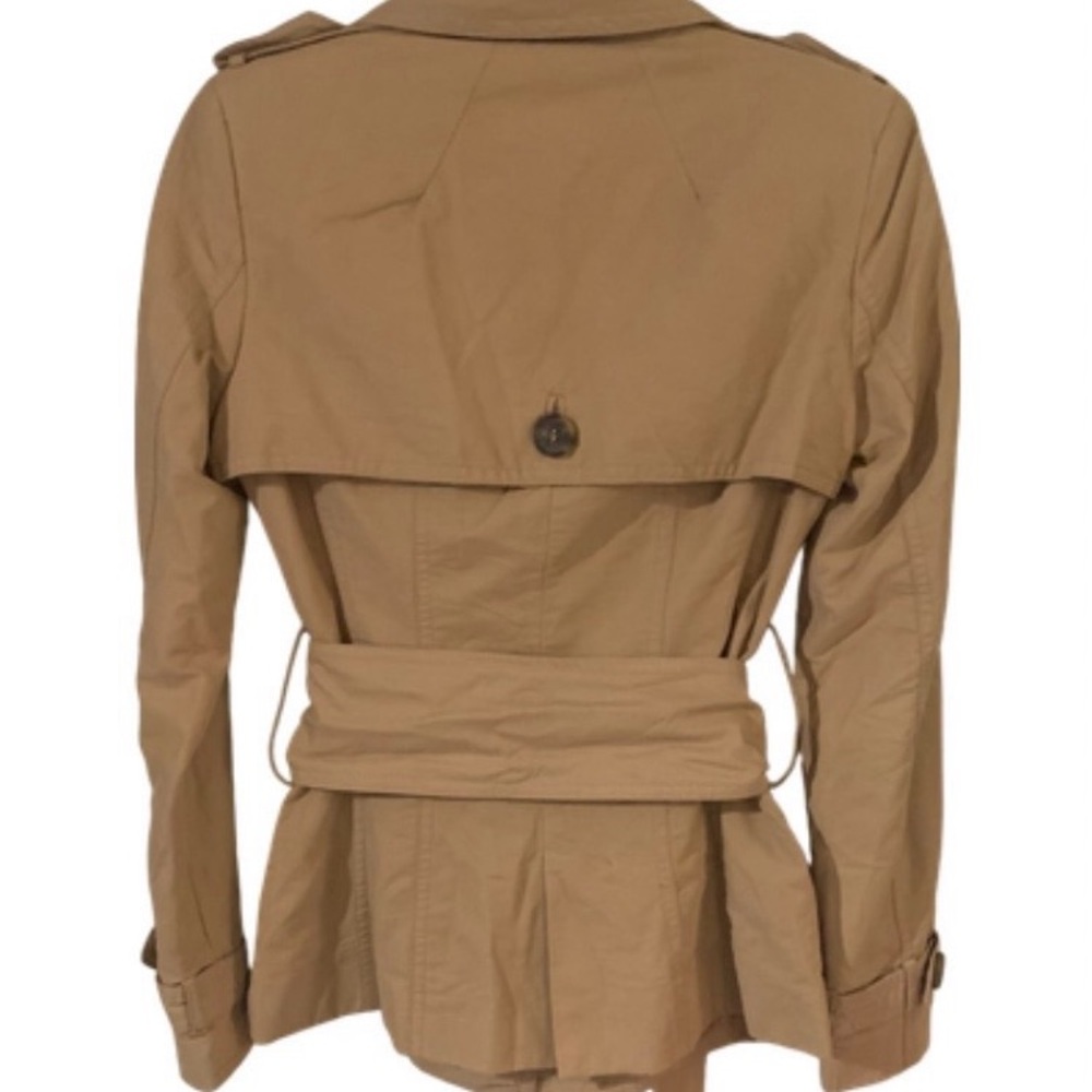 Zara Tan Trench Coat with Notched Lapel and Self-Tie Belt - Picture 2 of 4